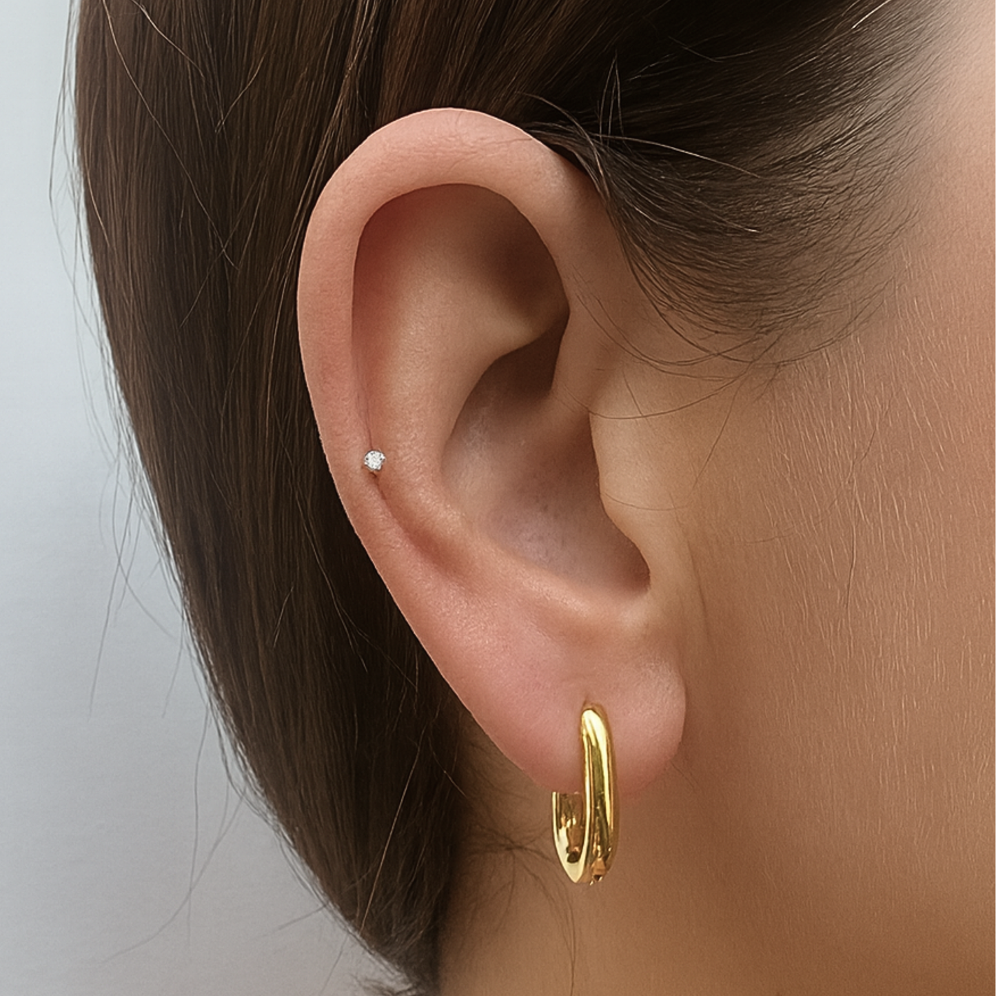 10mm sparkle flower hoops - Gold