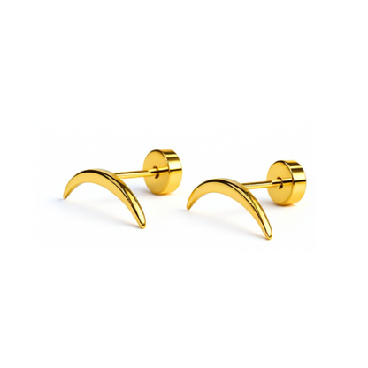 Crescent studs - Gold