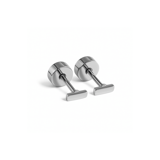 Tiny bar studs - Silver
