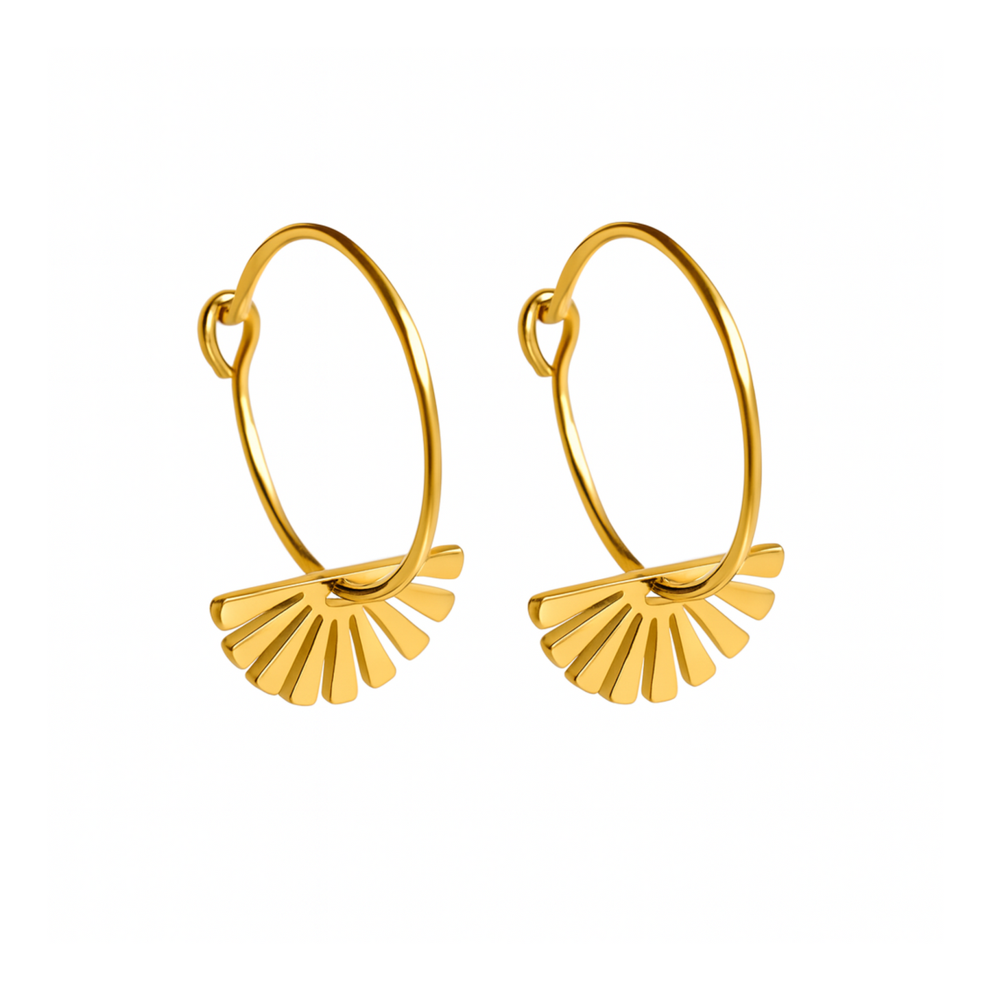 Sunshine charm hoops - Gold