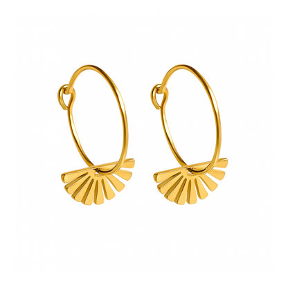 Sunshine charm hoops - Gold