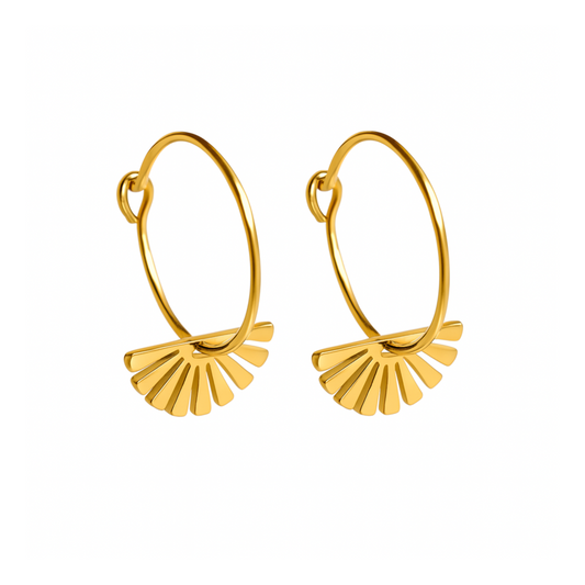 Sunshine charm hoops - Gold
