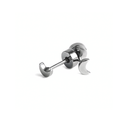 Tiny moon studs - Silver