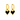 Black heart charm hoops - Gold