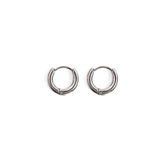 6mm Mini classic hoops - Silver