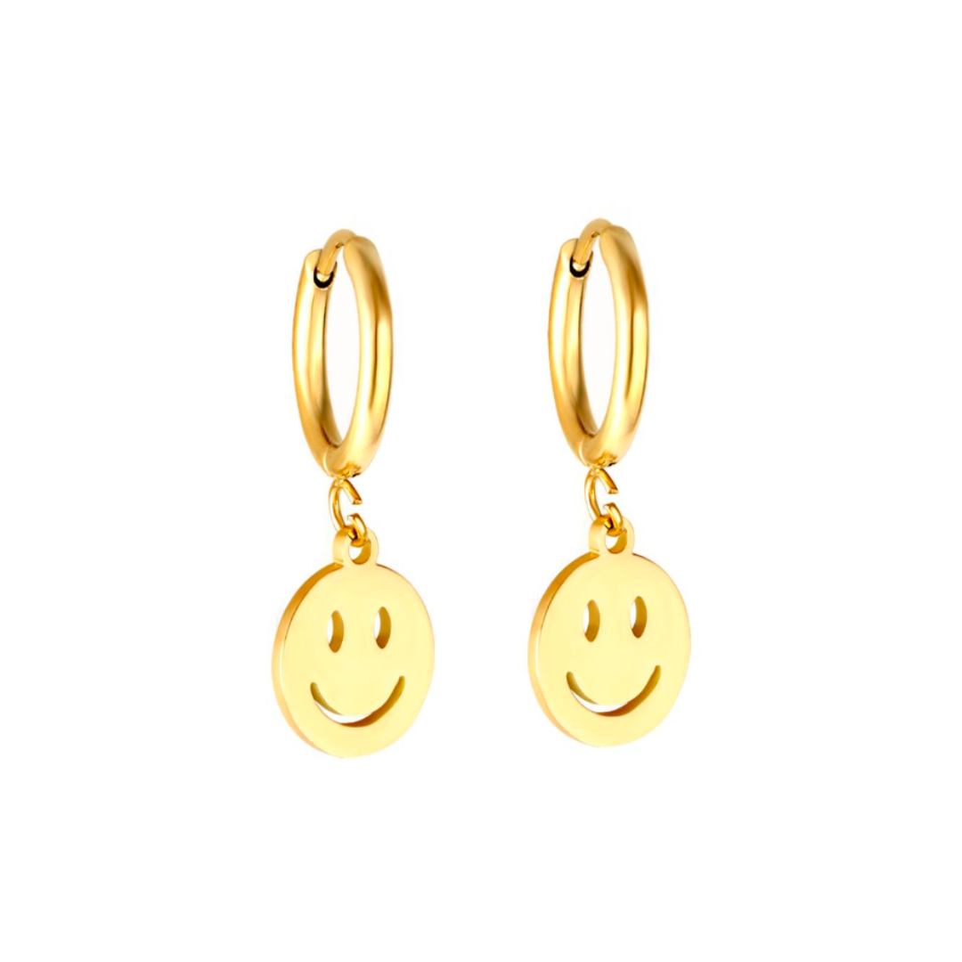 Smiley  hoop - Gold - TheEarringCollective