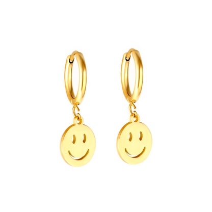 Smiley hoop - Silver - TheEarringCollective