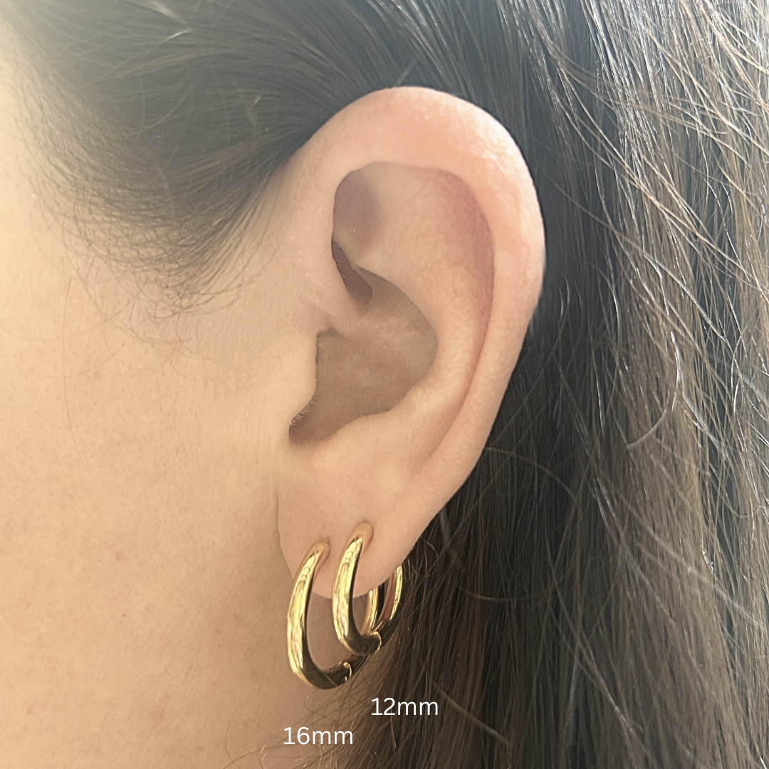 12mm Classic hoops - Silver - TheEarringCollective