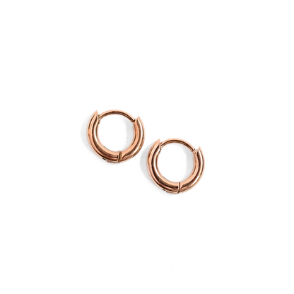 6mm Mini classic hoops - Rose gold