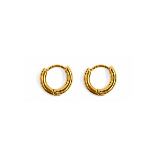 6mm Mini classic hoops - Gold