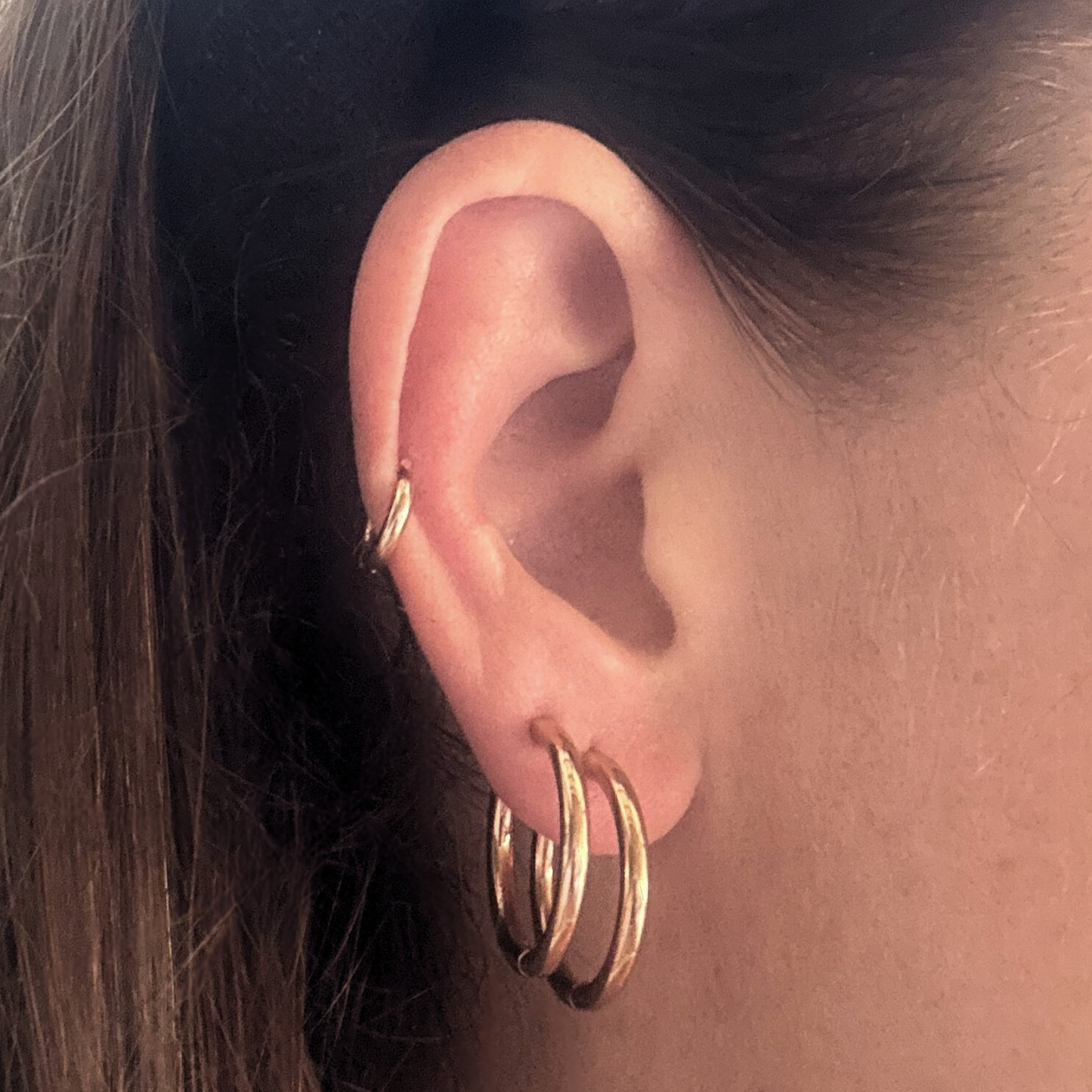 6mm Mini classic hoops - Gold