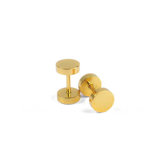 6mm Double studs - Gold
