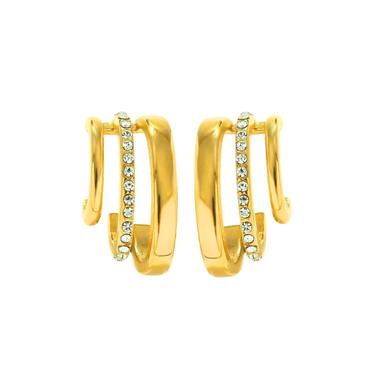 Triple stacked hoops - Gold