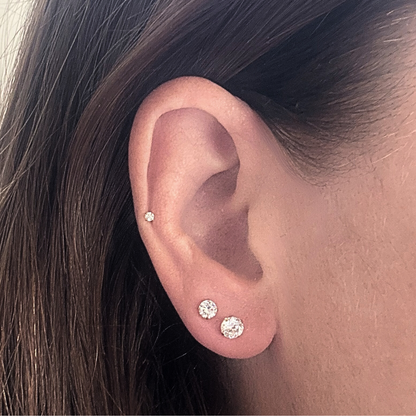 Midi Diamond studs - Gold