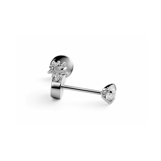 Baby Diamond star studs - Silver