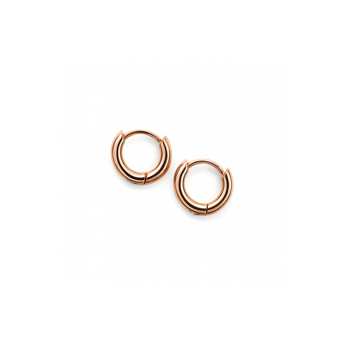 6mm Mini classic hoops - Rose gold