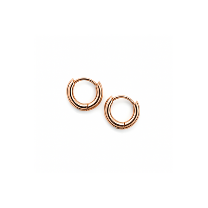 6mm Mini classic hoops - Rose gold