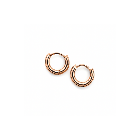 6mm Mini classic hoops - Rose gold