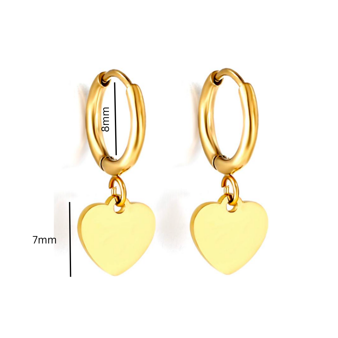 Tiffany heart hoops - Gold - TheEarringCollective