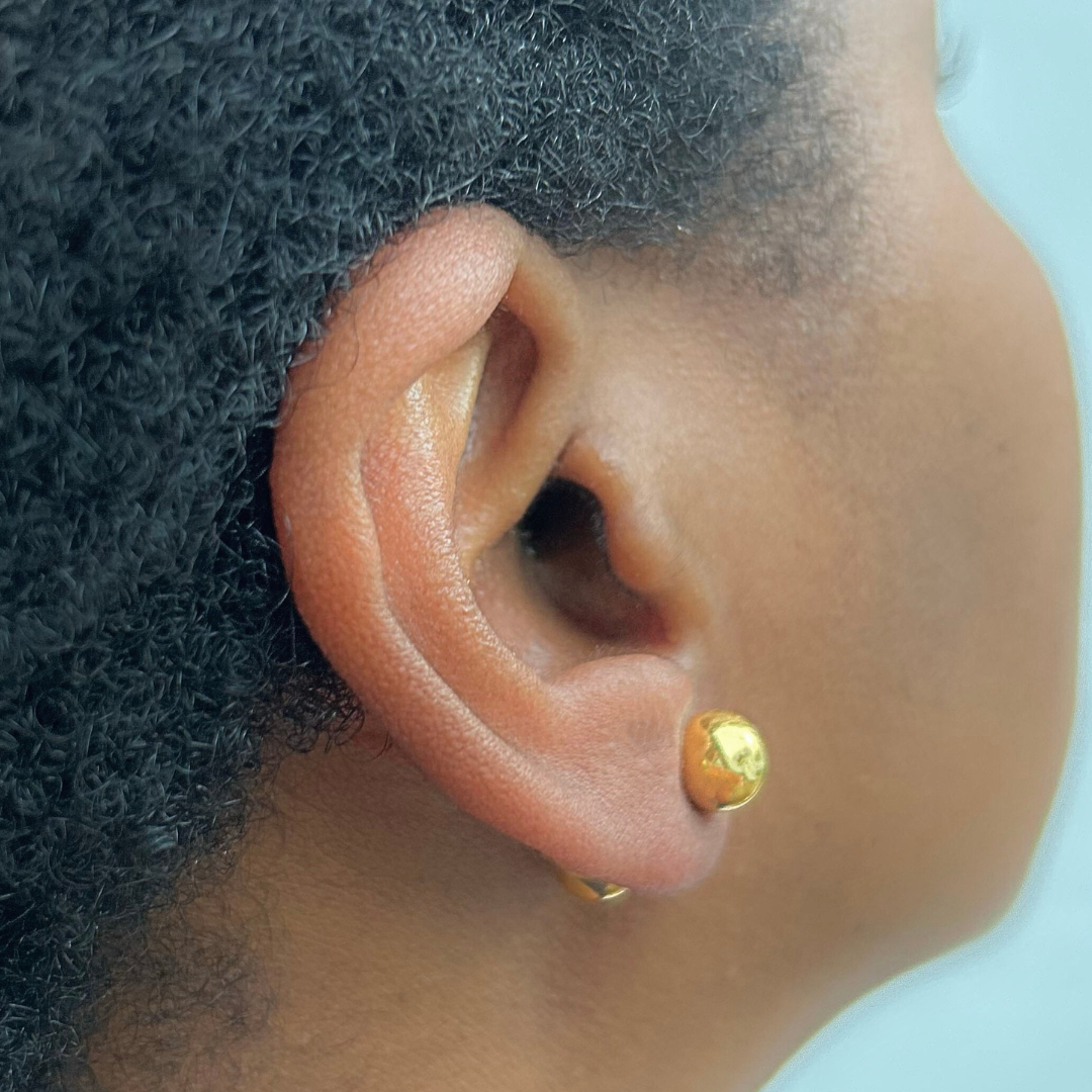 Oversized double ball studs - Gold - TheEarringCollective