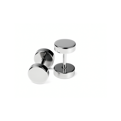 6mm Double studs - Silver