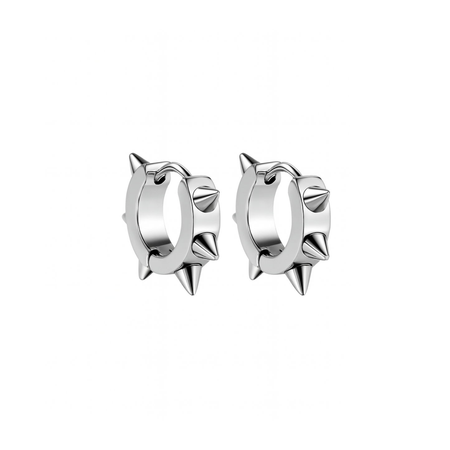 Spiked hoops - Silver
