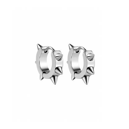 Spiked hoops - Silver