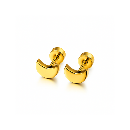 Baby moon studs - Gold