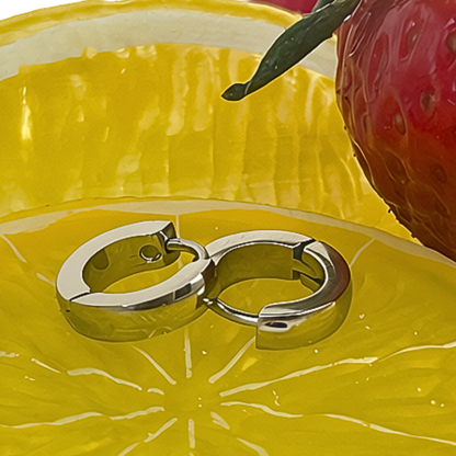 7mm Chunky hoops - Silver