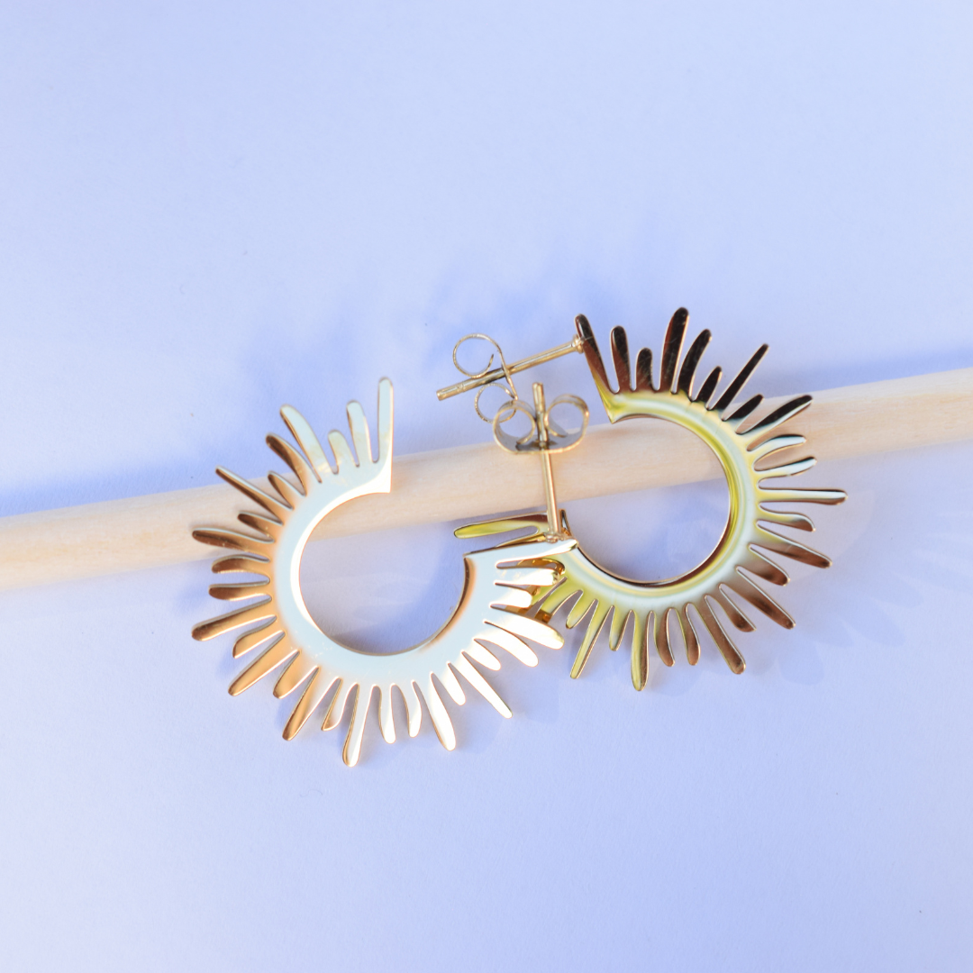 Sun hoops - Gold