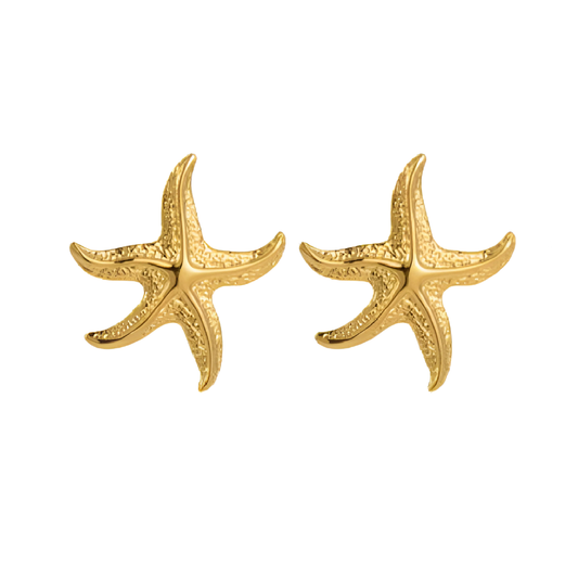 Oversized starfish studs - Gold