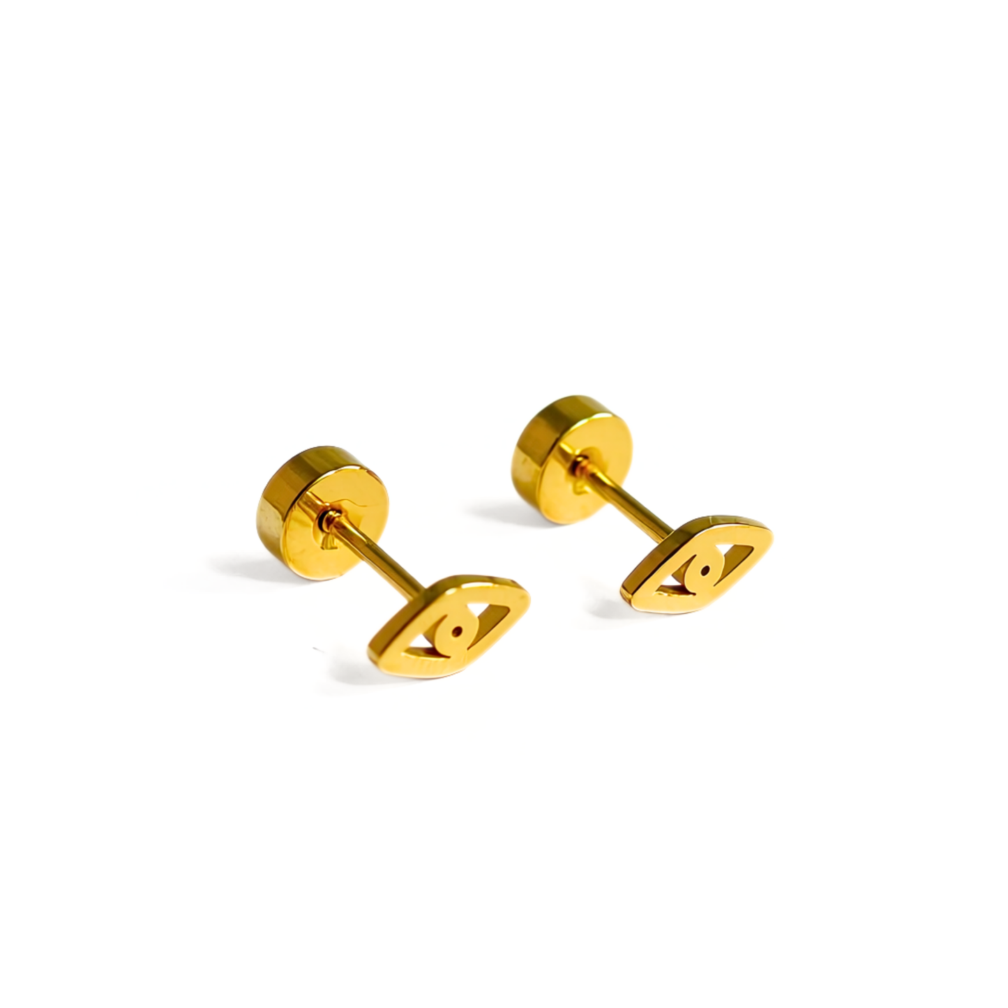 Tiny evil eye studs - Gold
