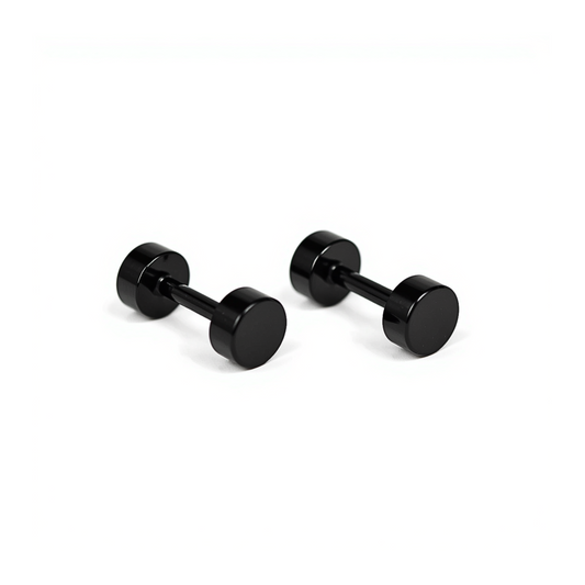 4mm Double studs - Black