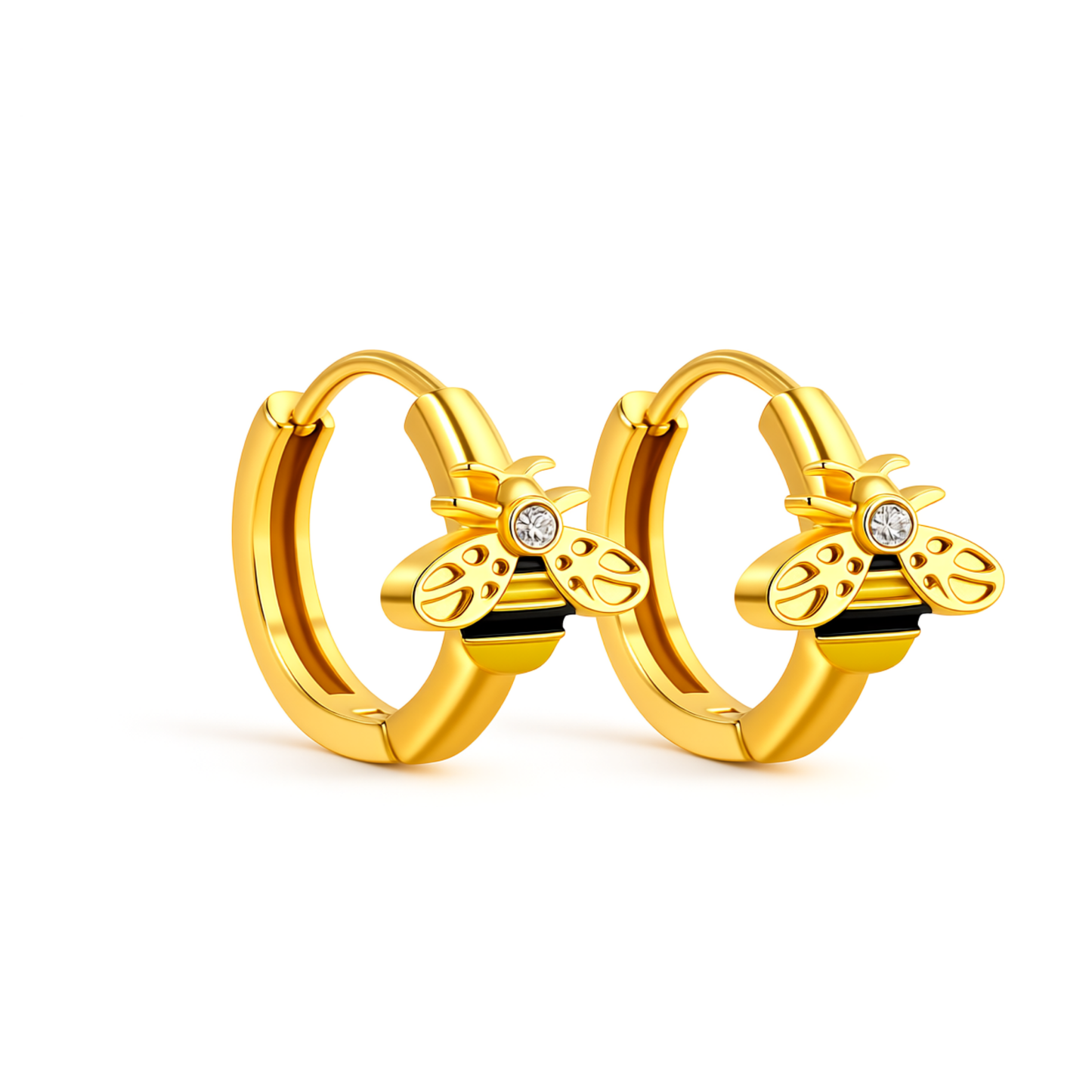 10mm bee hoops - Gold