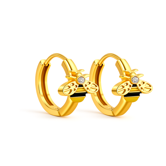 10mm bee hoops - Gold