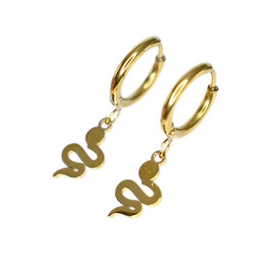 Snake hoops - Gold - TheEarringCollective