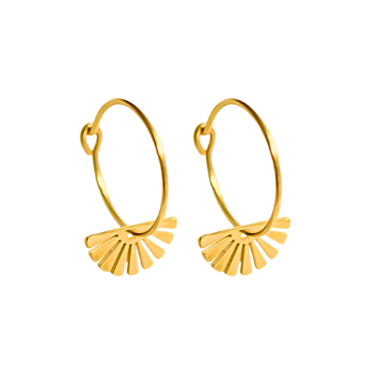 Sunshine charm hoops - Gold
