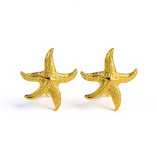 Oversized starfish studs - Gold