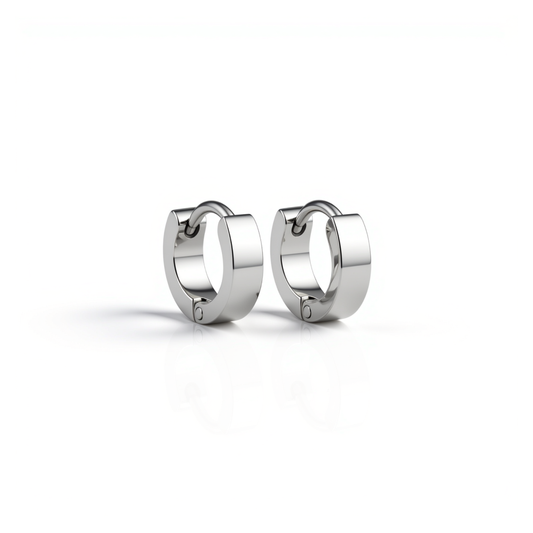 7mm Chunky hoops - Silver