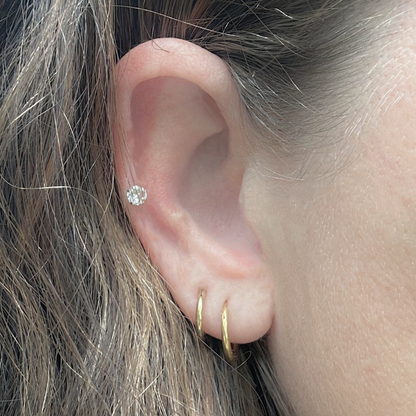 10mm Thin seamless hoops - Gold - TheEarringCollective