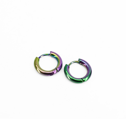 8mm Rainbow hoops - TheEarringCollective