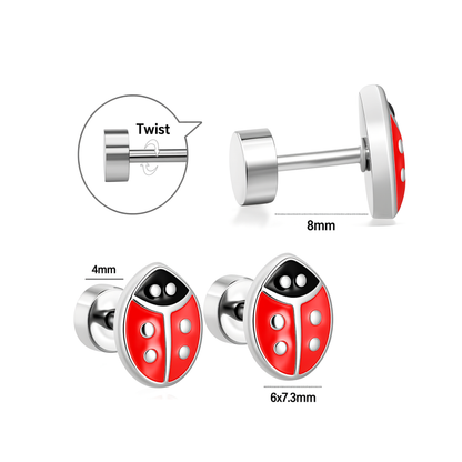 Ladybird studs - Silver