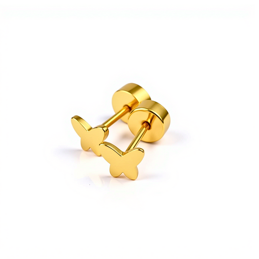 Baby butterfly studs - Gold