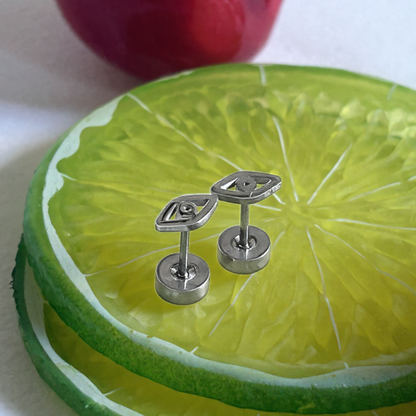 Tiny evil eye studs - Silver
