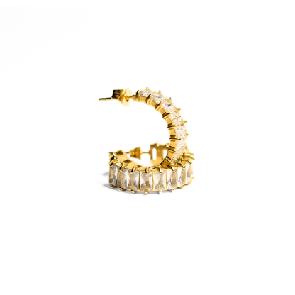 Oversized Multi claw hoops - Gold