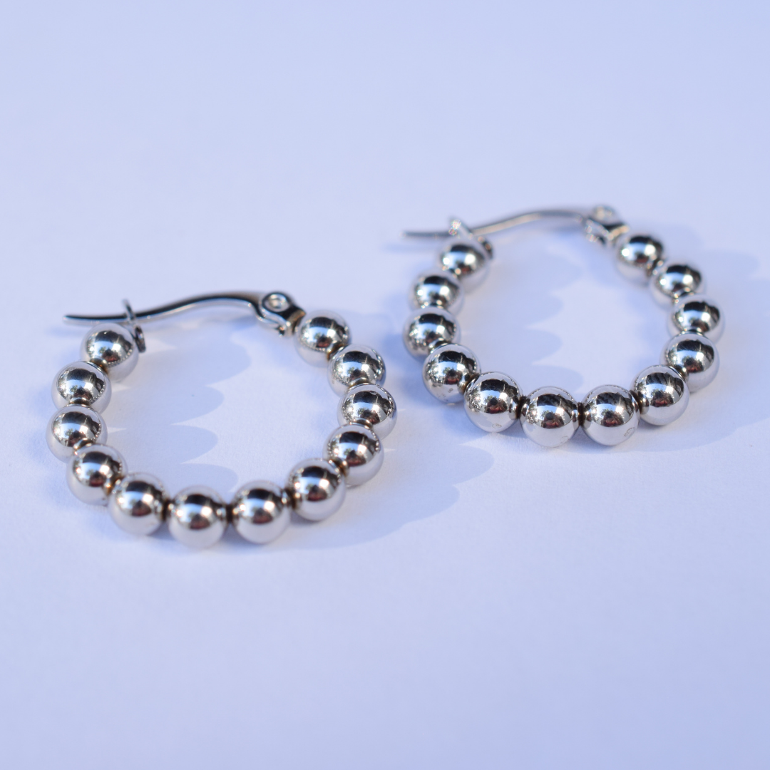 Bubble hoops - Silver