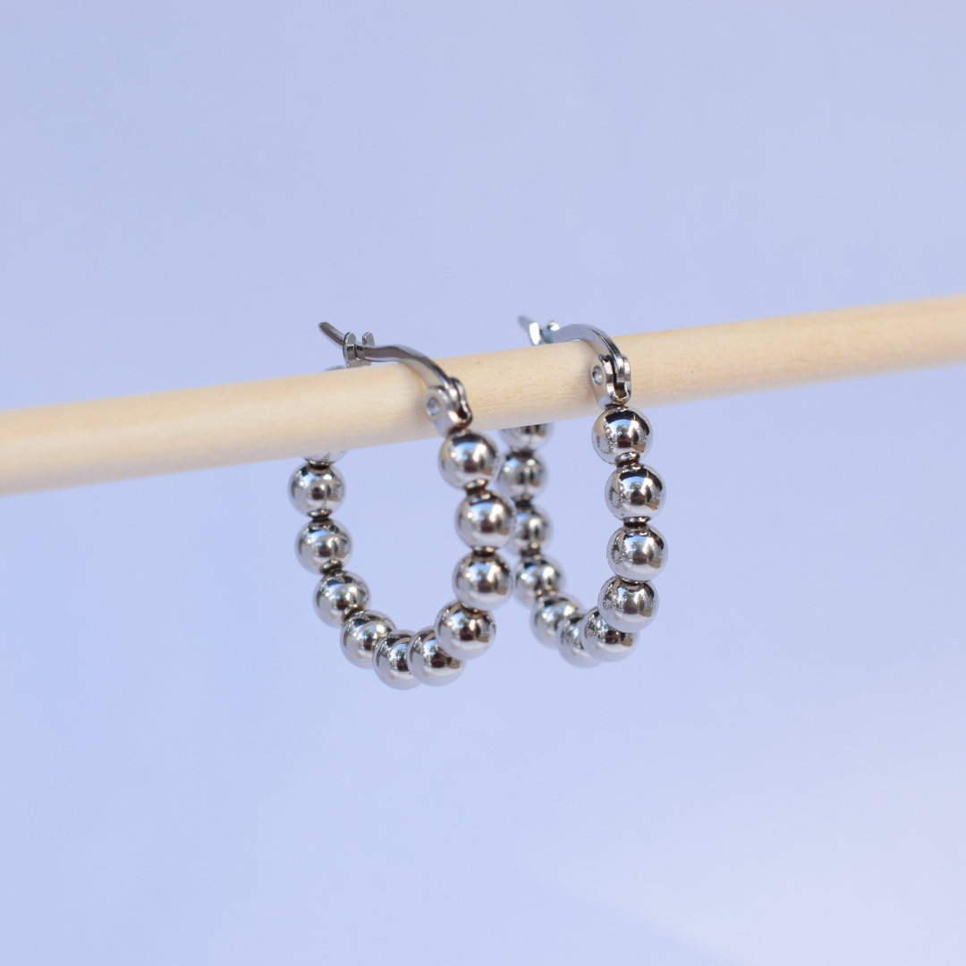 Bubble hoops - Silver