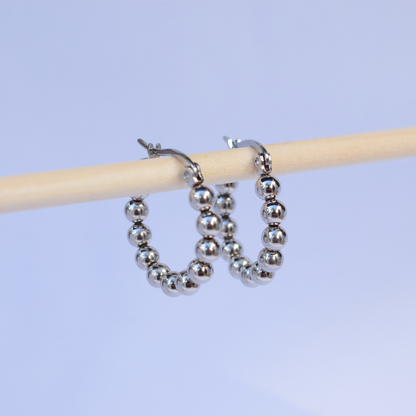 16mm Bubble hoops - Silver