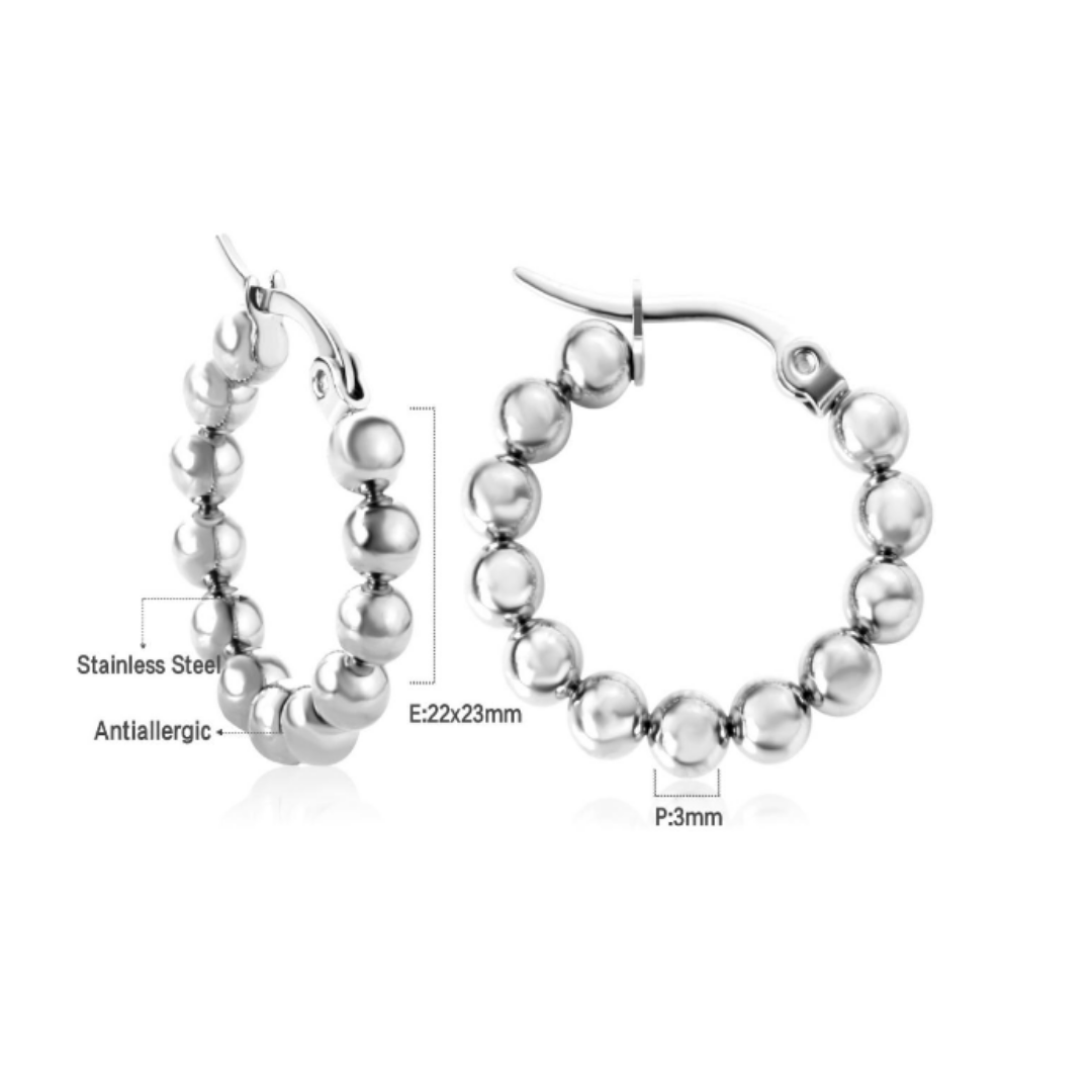 Bubble hoops - Silver