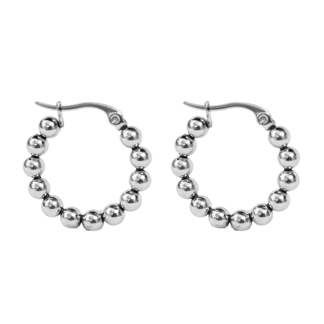 Bubble hoops - Silver